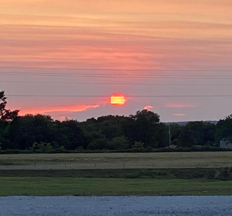 picture of the sun setting from Dantzyn Rv Park.