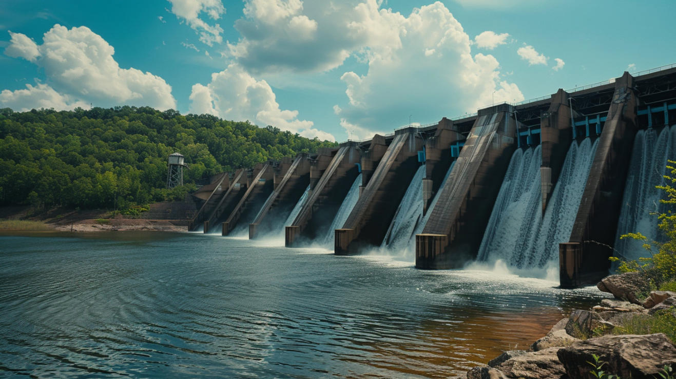 picture of the dam on Lake Tenkiller